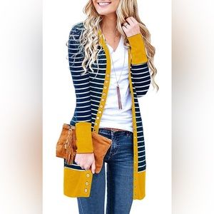 LIKE NEW | Long Striped Cardigan